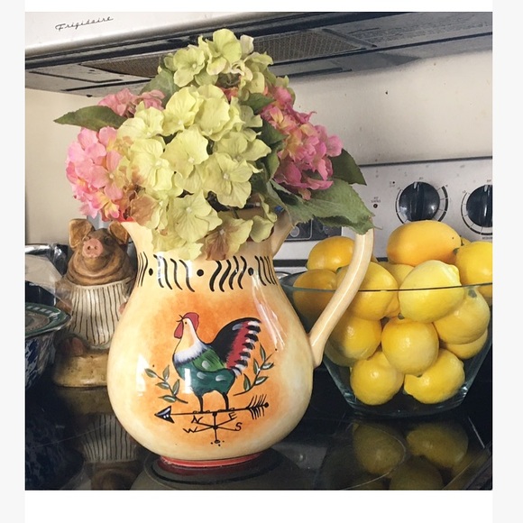 Country Kitchen Ceramic Rooster Pitcher / Milk Jug - Picture 2 of 11